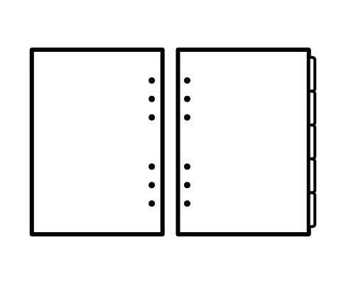 マルマンのオリジナル用紙を採用し、書きやすさと機能性を両立した高品質なシステム手帳リフィル