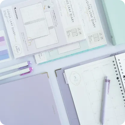 『2026年1月始まり ルーズリーフダイアリー』発売。限定のニュアンスカラーのダイアリーや持ち運びに便利なミニサイズのダイアリーも新登場!